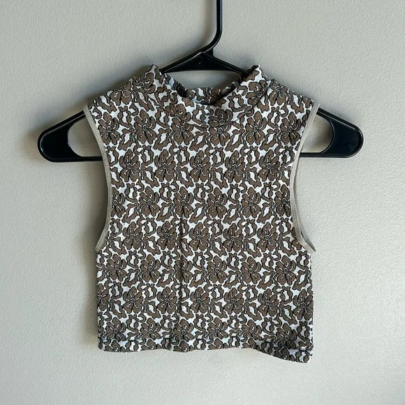 (Xs/s) Gilded Intent floral stretchy tank top - Picture 1 of 3